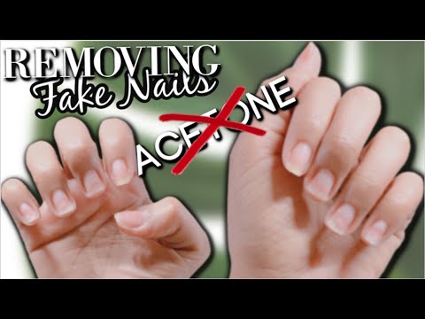 HOW TO REMOVE FAKE NAILS WITHOUT ACETONE | ACRYLIC & PRESS ON NAILS