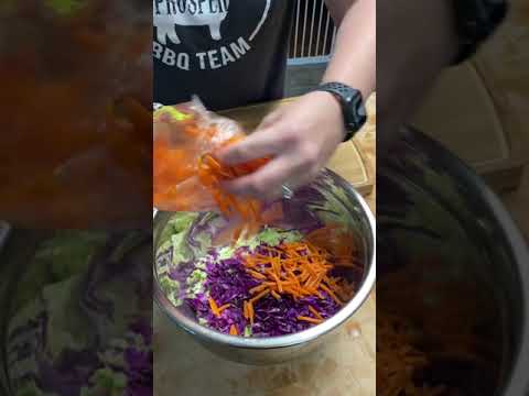 The Best Coleslaw Ever (TikTok @marriedtobbq) #bbq #bbqshorts #barbecue