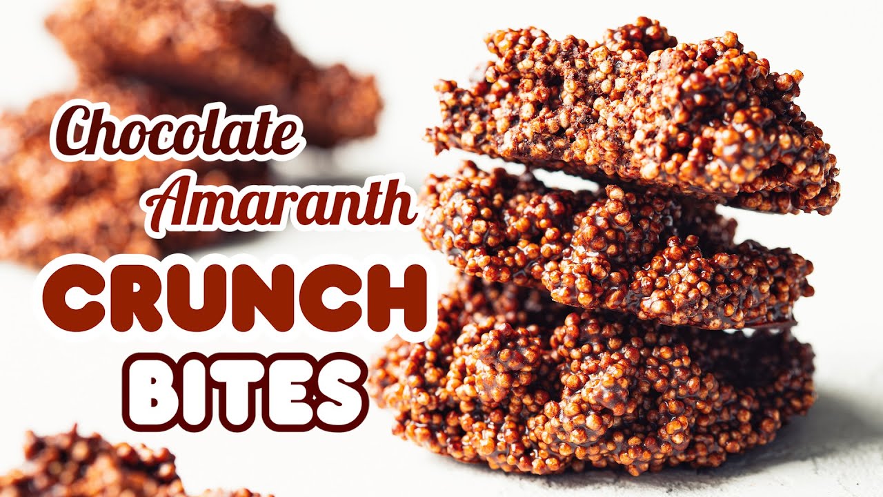 4-Ingredient Chocolate Amaranth Crunch Bites | Healthy No-Bake Snack with Popped Amaranth