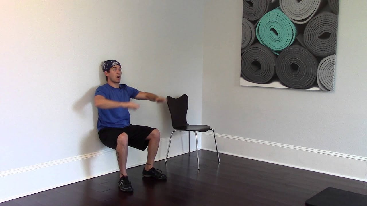 wall squat exercise