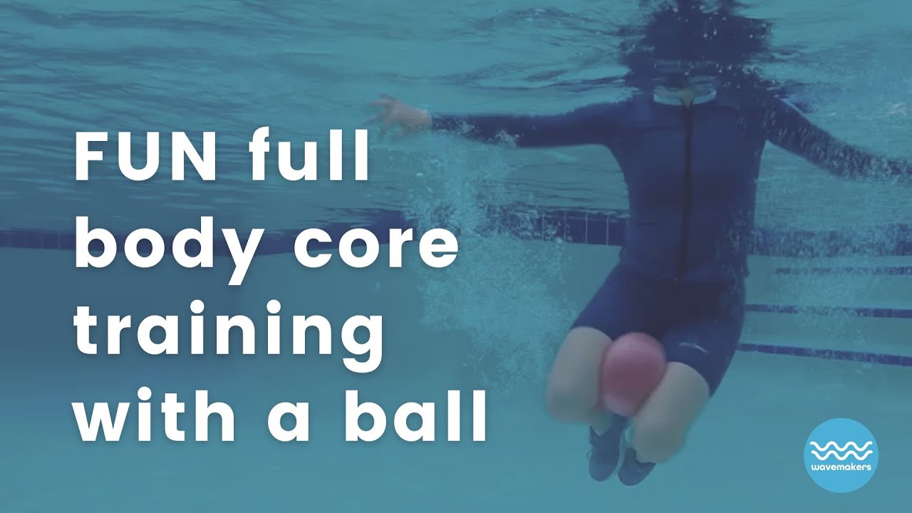 Water Aerobics and Strengthening Exercise: Full Body Core with a Ball in the Pool