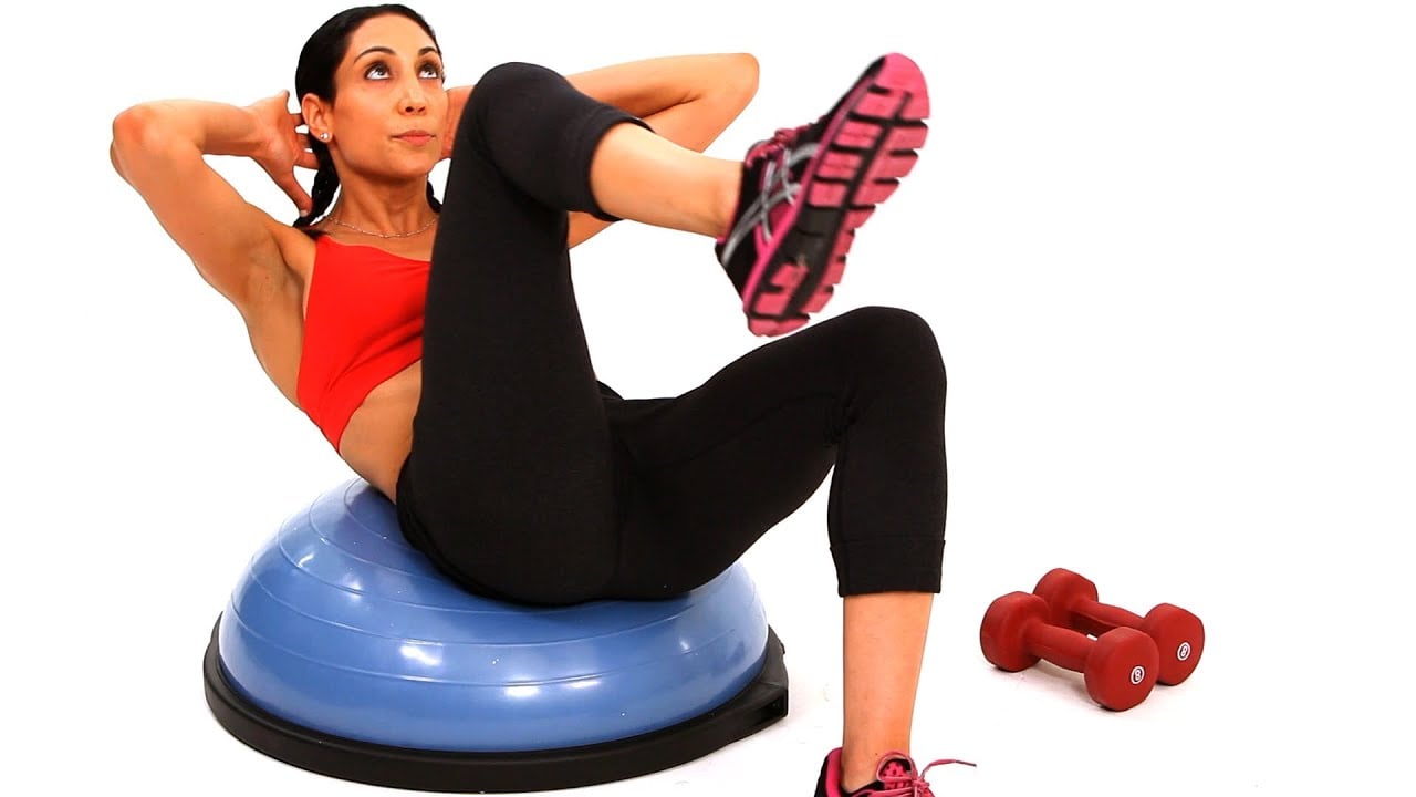 How to Do a Bicycle Crunch | Bosu Ball Workout