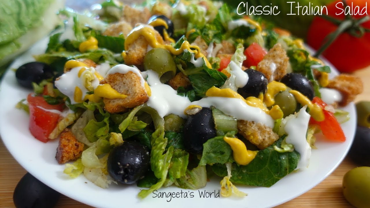 Classic Italian Salad Recipe • #ItalianSaladRecipe • Sangeeta's World