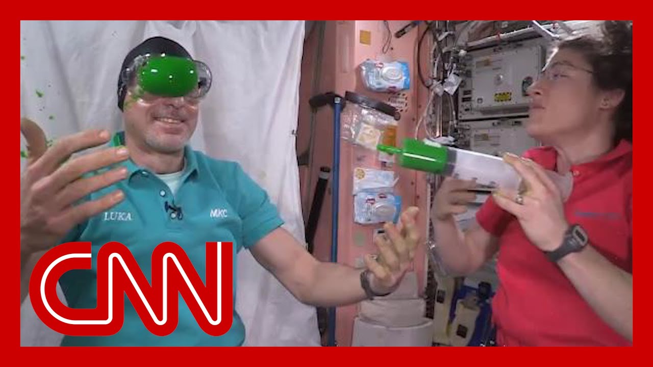 Astronauts experiment with Nickelodeon's slime in space