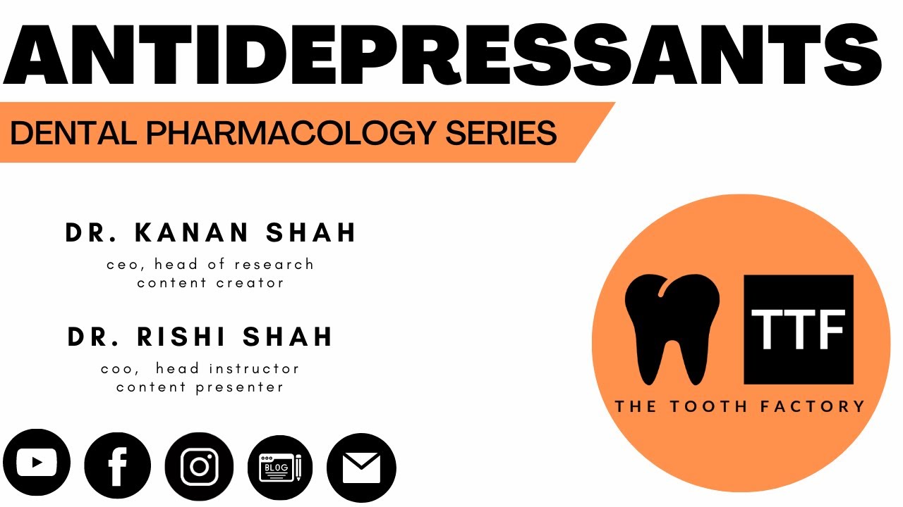 Antidepressants | Dental Pharmacology | Full Lecture 2023